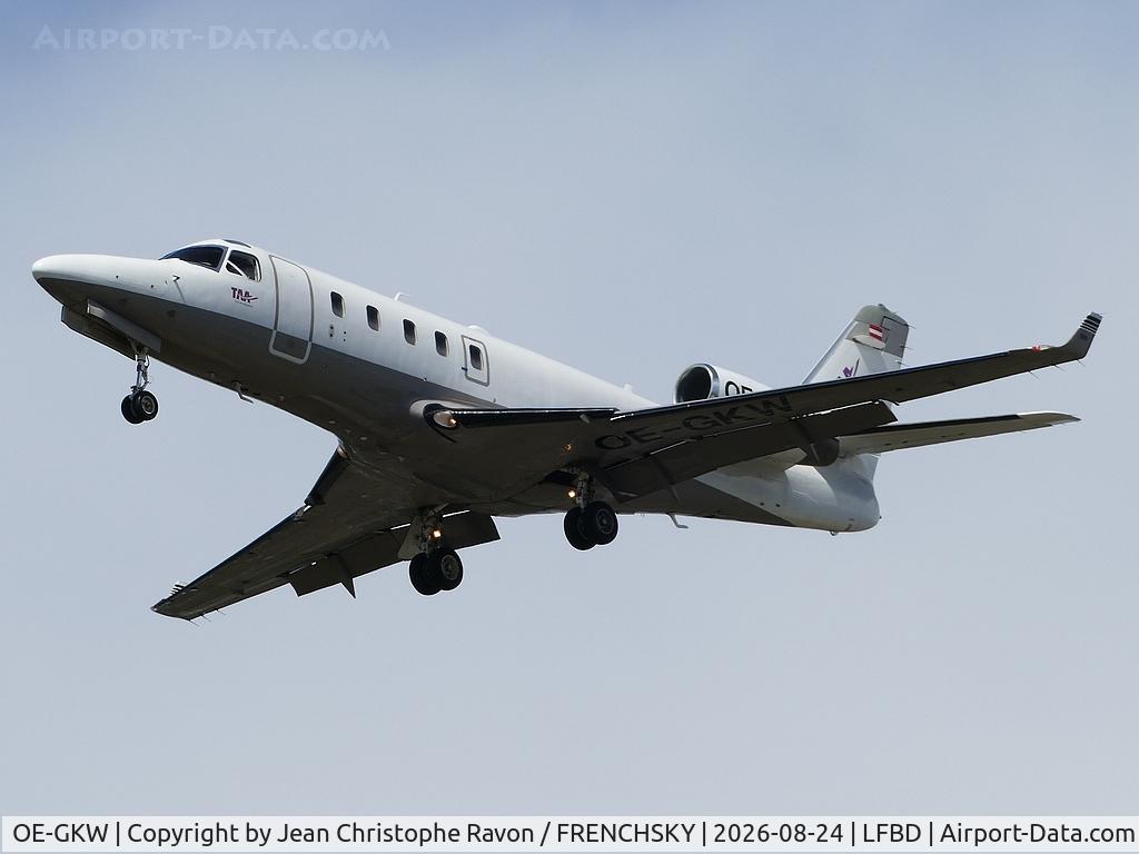 Aircraft OE-GKW, 2003 Gulfstream Aerospace G100, c/n 150, Tyrol Air Ambulance, Zakynthos (ZTH) Bordeaux (BOD) TYW759, at LFBD, photo by Jean Christophe Ravon / FRENCHSKY