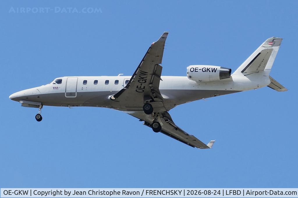 Aircraft OE-GKW, 2003 Gulfstream Aerospace G100, c/n 150, Tyrol Air Ambulance, Zakynthos (ZTH) Bordeaux (BOD) TYW759, at LFBD, photo by Jean Christophe Ravon / FRENCHSKY
