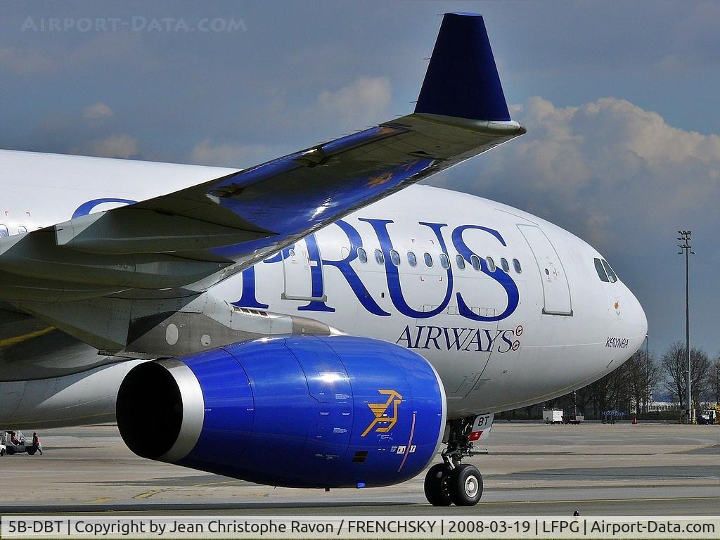 Aircraft 5B-DBT, 2003 Airbus A330-243, c/n 526, "Keryneia" Cyprus Airways, at LFPG, photo by Jean Christophe Ravon / FRENCHSKY