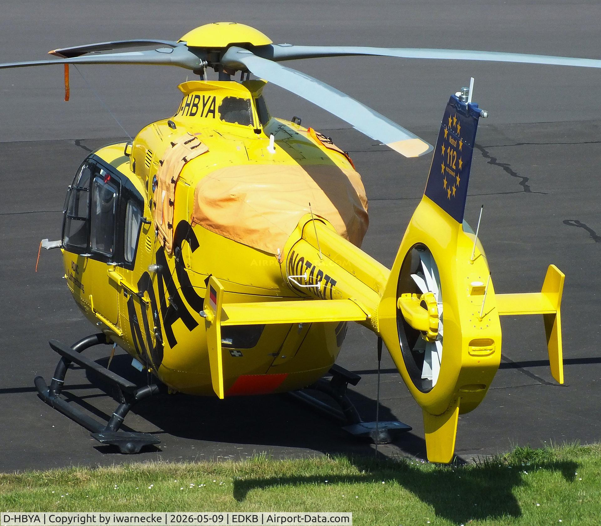 Aircraft D-HBYA, Eurocopter EC-135P-2, c/n 0057, Eurocopter EC135P-2 EMS-helicopter of ADAC Luftrettung at Bonn-Hangelar airfield '2605, at EDKB, photo by iwarnecke