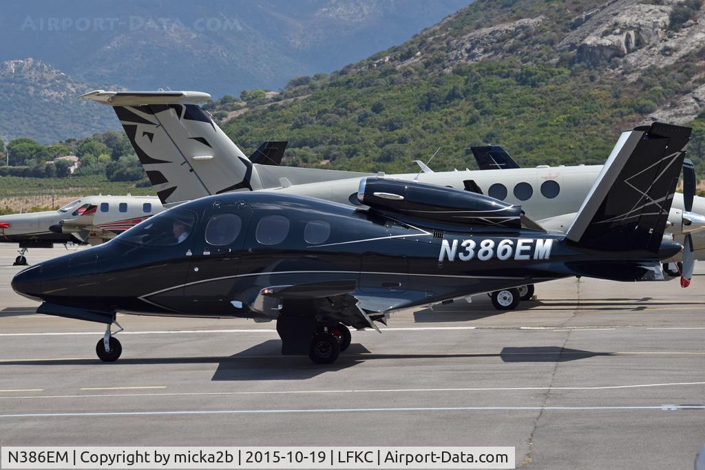 Aircraft N386EM, 2024 Cirrus Design Corp SF50, c/n 0533, Parked, at LFKC, photo by micka2b