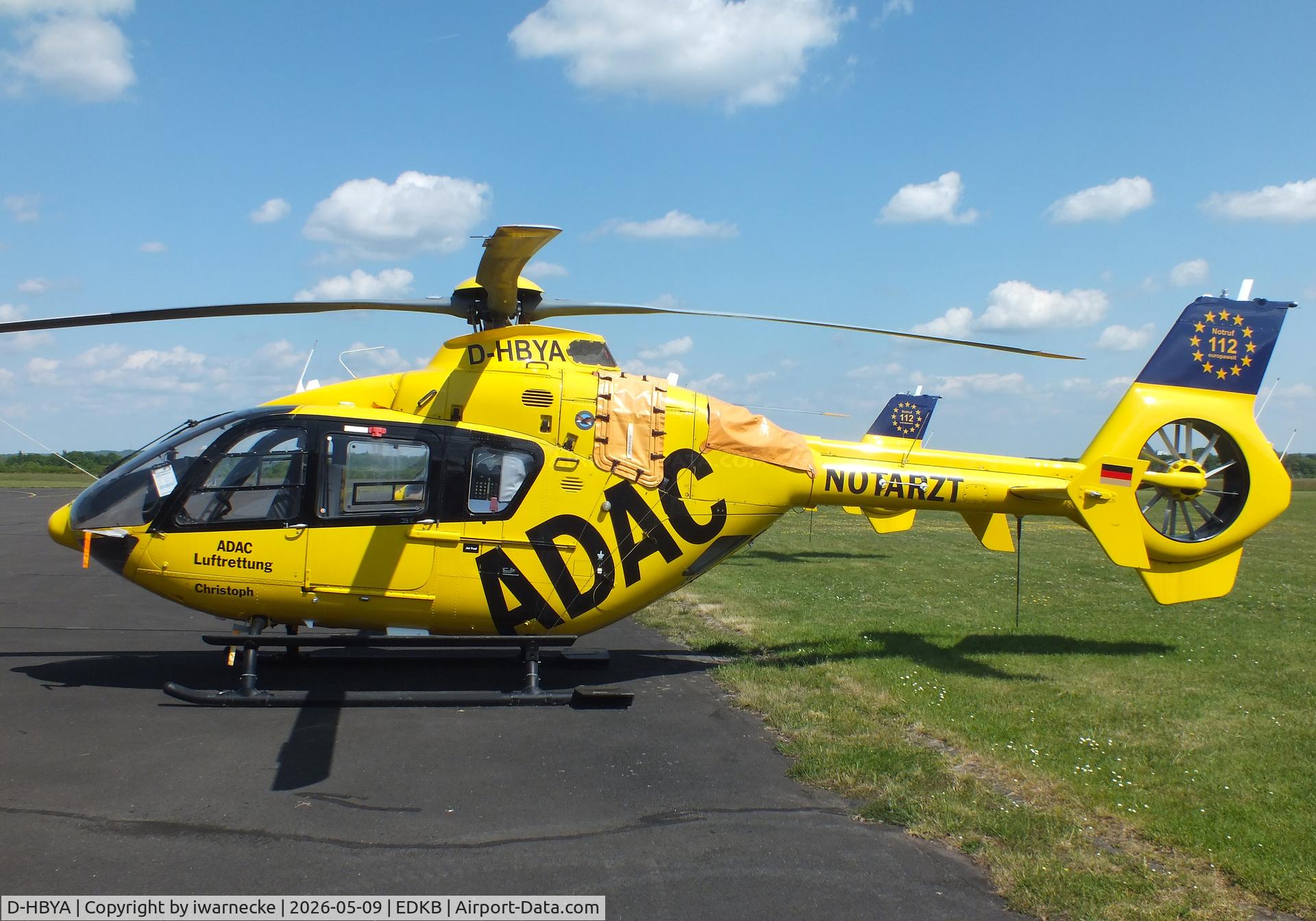 Aircraft D-HBYA, Eurocopter EC-135P-2, c/n 0057, Eurocopter EC135P-2 EMS-helicopter of ADAC Luftrettung at Bonn-Hangelar airfield '2605, at EDKB, photo by iwarnecke