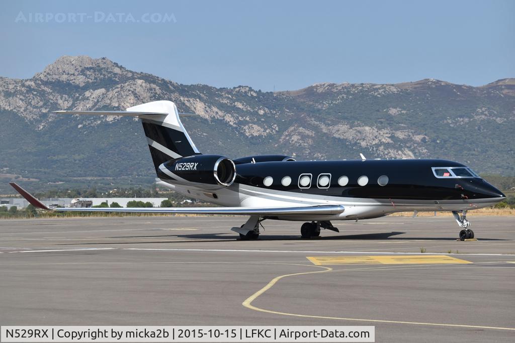 Aircraft N529RX, 2018 Gulfstream G500, c/n 72007, Parked, at LFKC, photo by micka2b