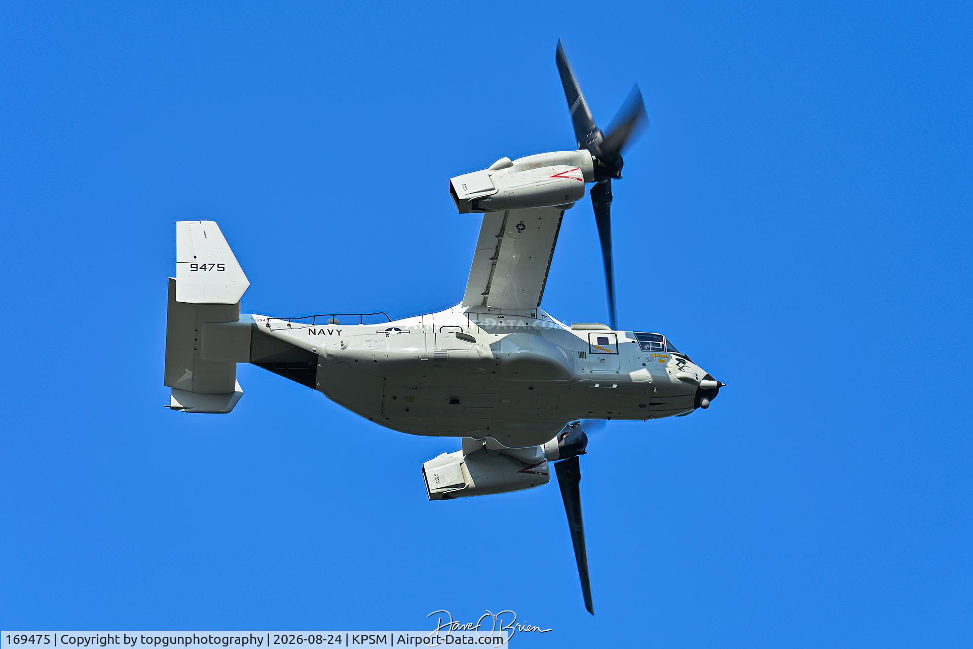 Aircraft 169475, 2025 Bell Boeing CMV-22B Osprey, c/n D2041, BISON64, at KPSM, photo by topgunphotography