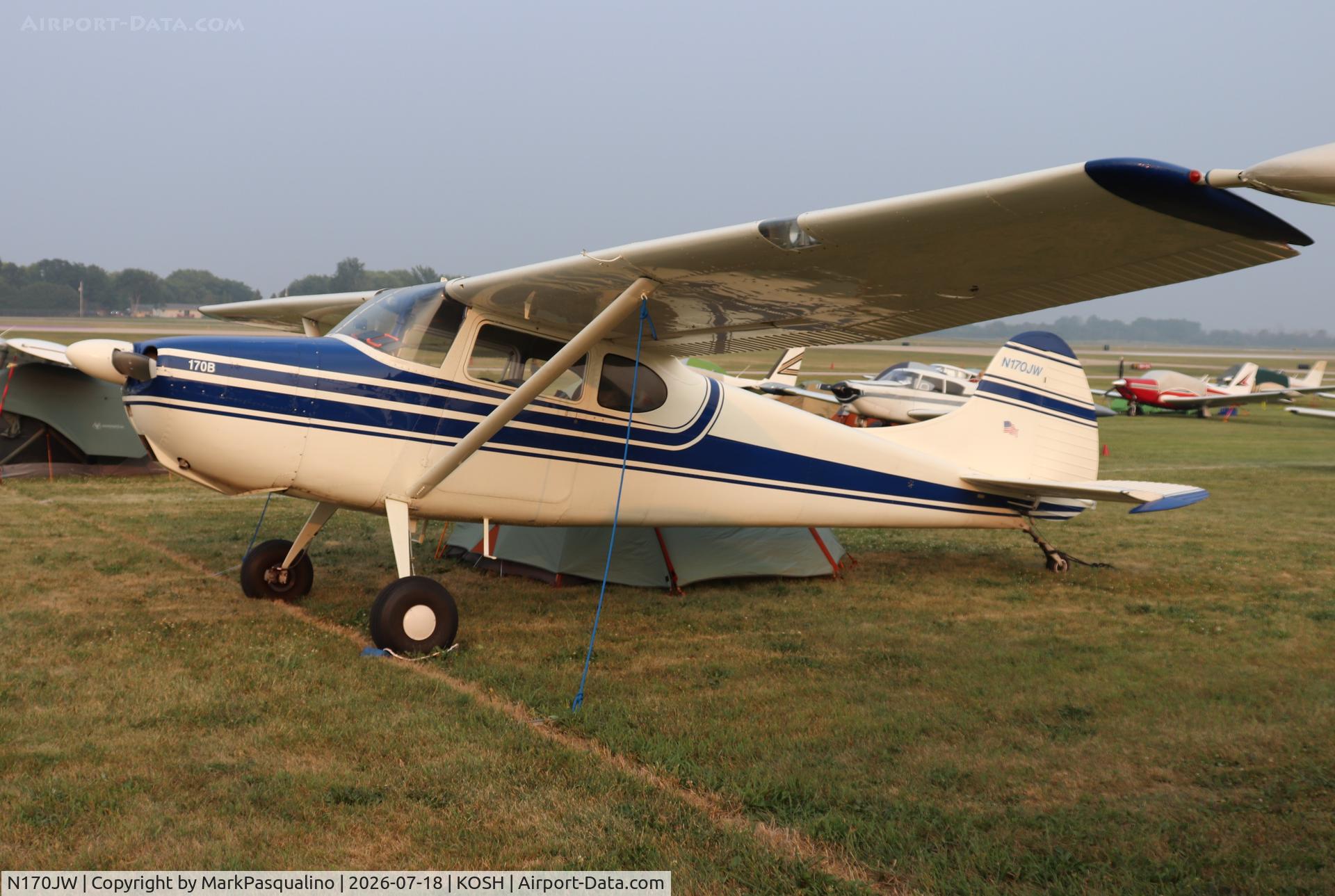 Aircraft N170JW, 1953 Cessna 170B, c/n 25973, Cessna 170B, at KOSH, photo by MarkPasqualino