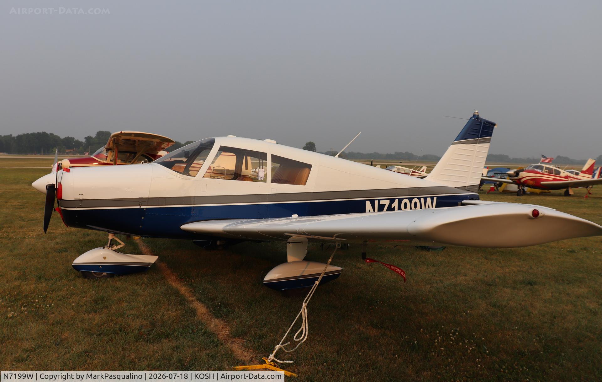 Aircraft N7199W, Piper PA-28-180, c/n 281074, Piper PA-28-180, at KOSH, photo by MarkPasqualino