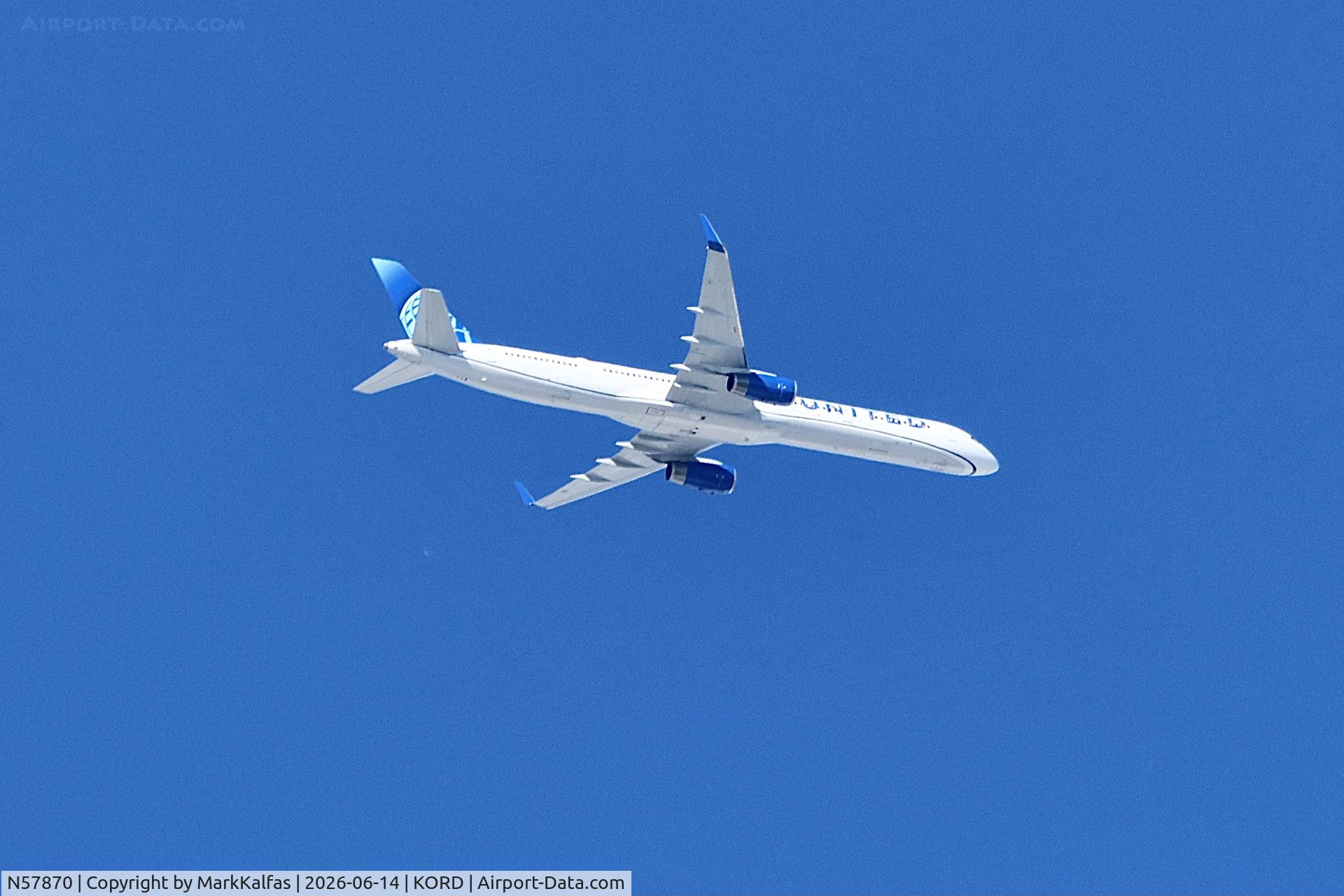 Aircraft N57870, 2003 Boeing 757-33N, c/n 33525, B753 United Boeing 757-33N, N57870 operating as UA954 SFO-ORD arriving KORD, at KORD, photo by MarkKalfas