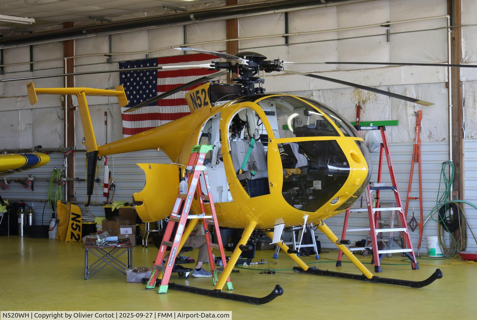 Aircraft N520WH, 1988 McDonnell Douglas 369E, c/n 0288E, maintenance work, at FMM, photo by Olivier Cortot