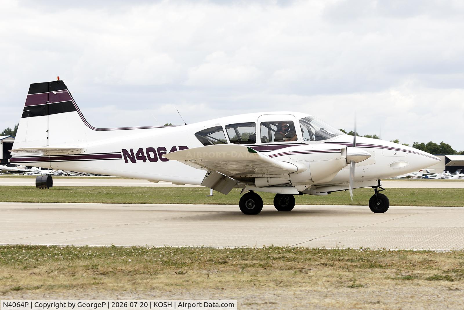 Aircraft N4064P, 1959 Piper PA-23-160 Apache, c/n 23-1542, Airventure 2026., at KOSH, photo by GeorgeP