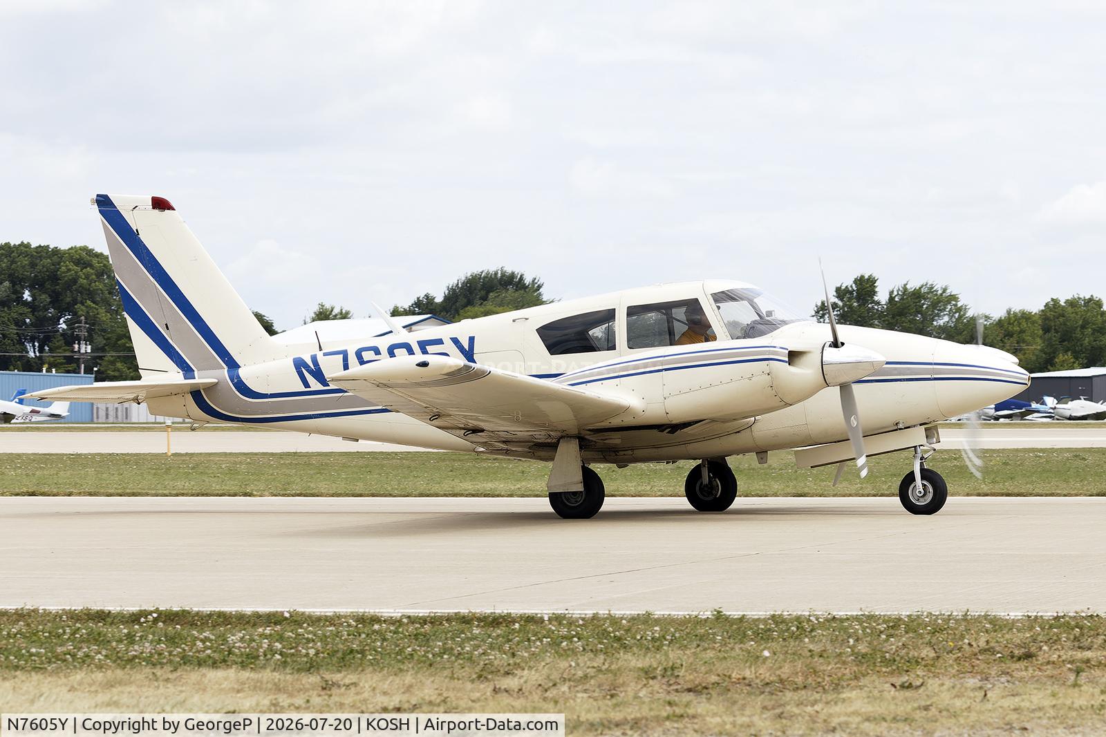 Aircraft N7605Y, 1964 Piper PA-30 Twin Comanche, c/n 30-676, Airventure 2026., at KOSH, photo by GeorgeP