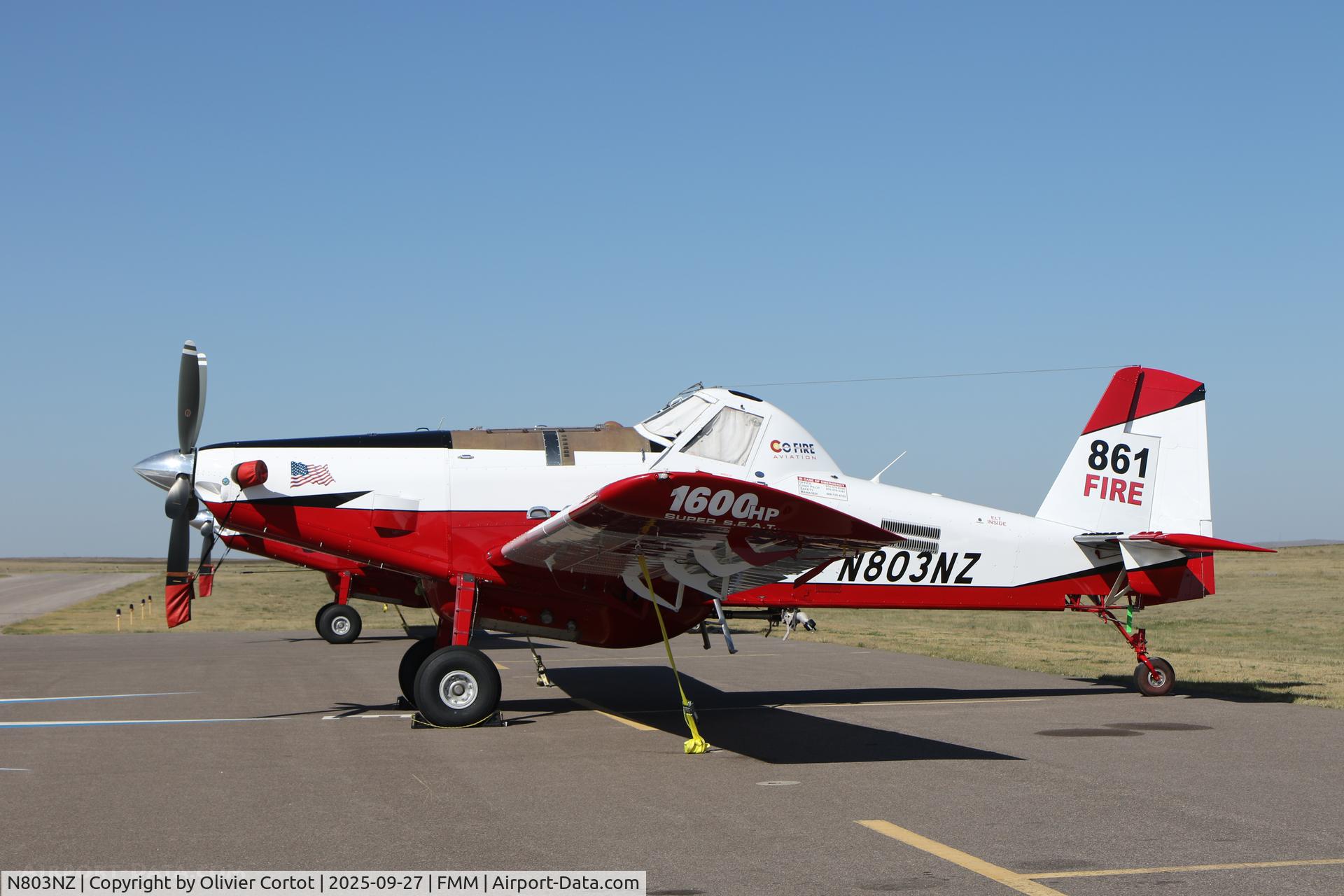 Aircraft N803NZ, 2016 Air Tractor Inc AT-802A, c/n 802A-0645, 2025, at FMM, photo by Olivier Cortot
