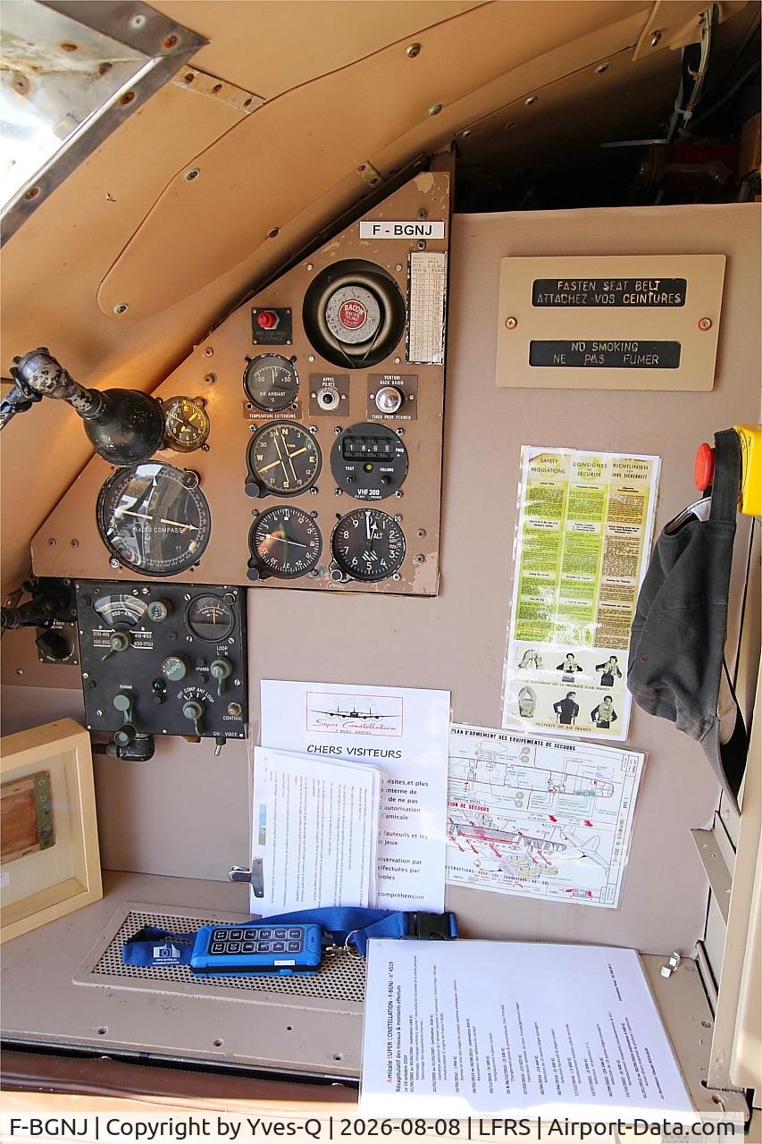 Aircraft F-BGNJ, 1953 Lockheed L-1049G Super Constellation, c/n 4519, F-BGNJ - Lockheed L-1049G Super Constellation, onboard navigation station, Amicale du Super Constellation, Nantes-Atlantique airport (LFRS-NTE), at LFRS, photo by Yves-Q