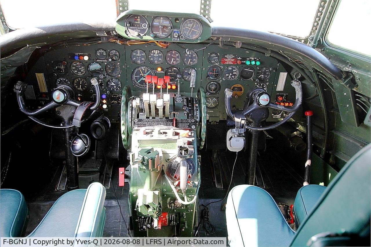 Aircraft F-BGNJ, 1953 Lockheed L-1049G Super Constellation, c/n 4519, F-BGNJ - Lockheed L-1049G Super Constellation, cockpit, Amicale du Super Constellation, Nantes-Atlantique airport (LFRS-NTE), at LFRS, photo by Yves-Q
