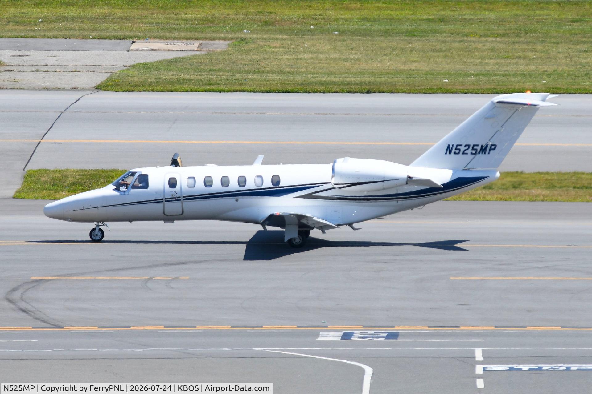 Aircraft N525MP, 2006 Cessna 525B CitationJet CJ3, c/n 525B0088, Capital City Jet Center Inc Ce525B, at KBOS, photo by FerryPNL