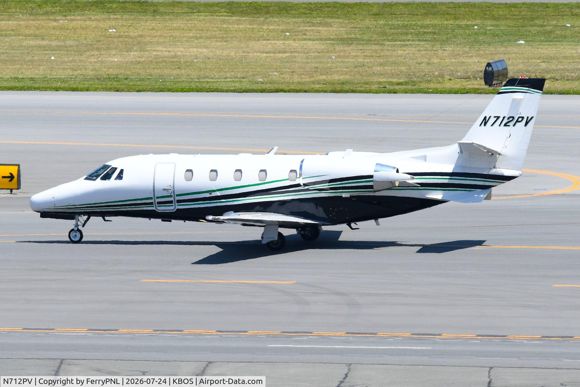 Aircraft N712PV, 2005 Cessna 560XL, c/n 560-5556, Tacocat LLC Ce560XL, at KBOS, photo by FerryPNL