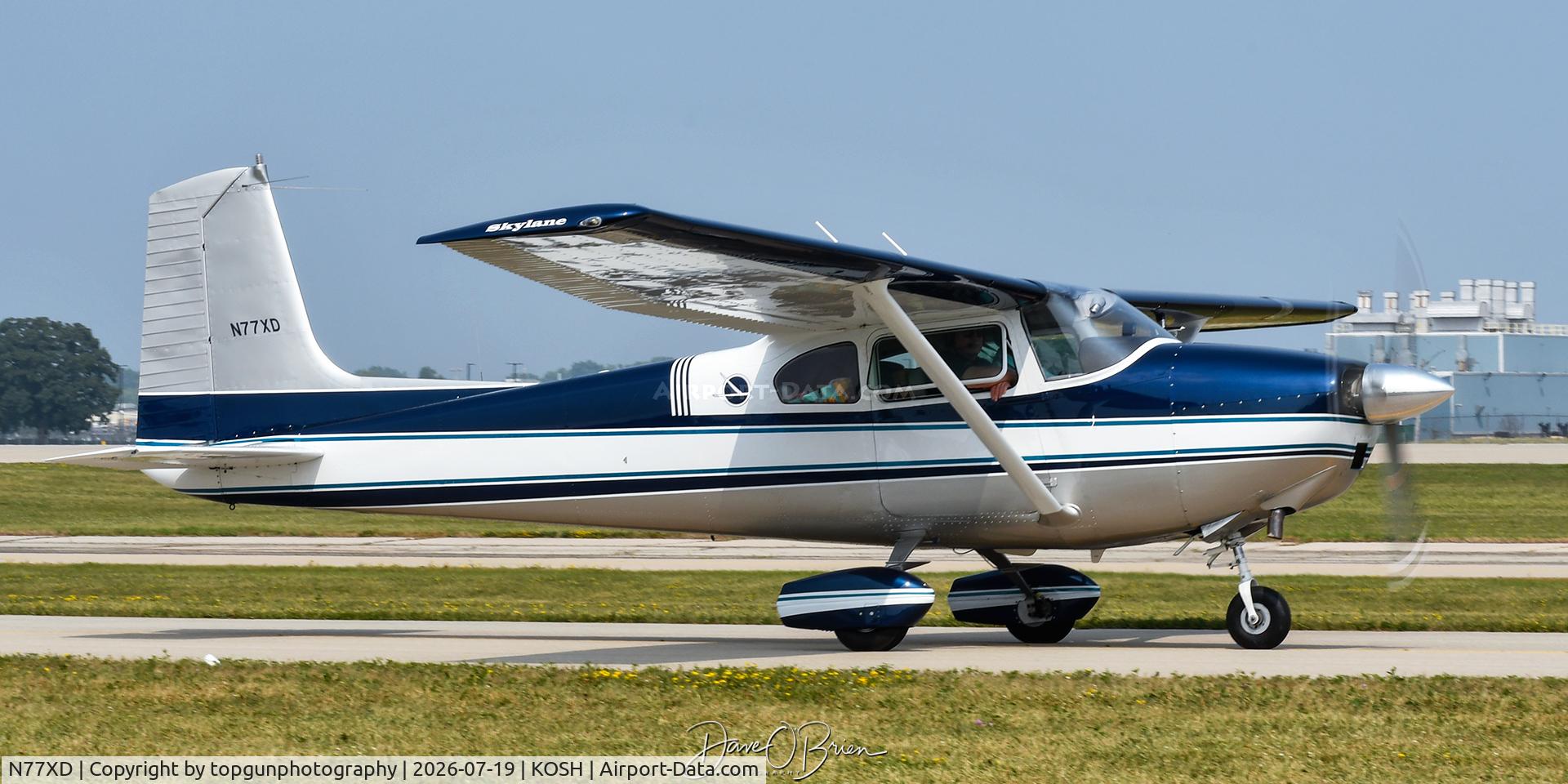 Aircraft N77XD, 1959 Cessna 182B Skylane, c/n 52237, Oshkosh 26, at KOSH, photo by topgunphotography