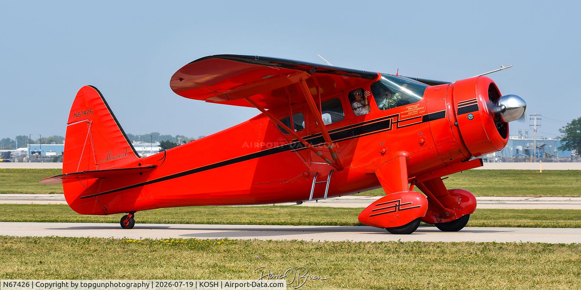 Aircraft N67426, Howard Aircraft DGA-15P, c/n 1710, Oshkosh 26, at KOSH, photo by topgunphotography