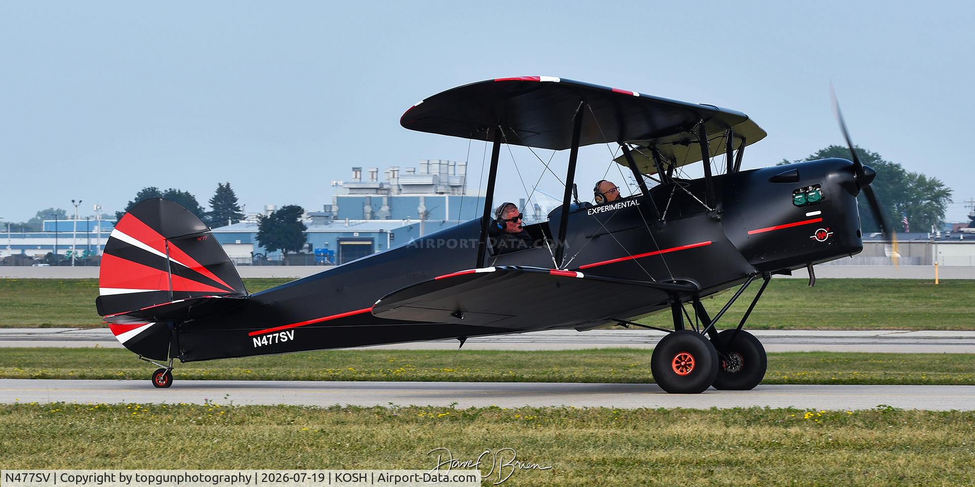 Aircraft N477SV, JMB Aircraft Stampe SV4-RS (Replica), c/n 077, Oshkosh 26, at KOSH, photo by topgunphotography