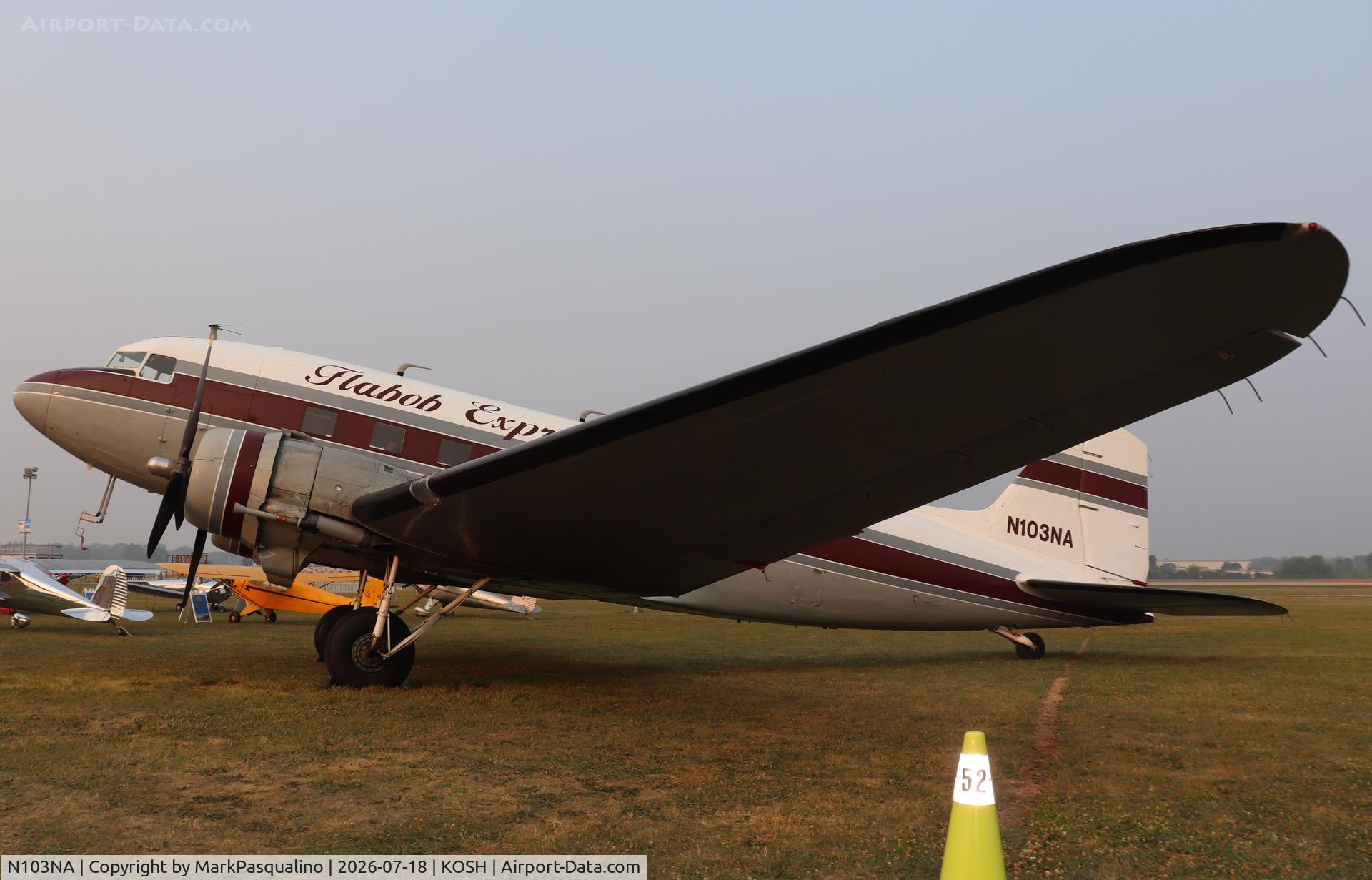 Aircraft N103NA, 1945 Douglas DC-3C-S1C3G (C-47B), c/n 16821 l/n 33569, Douglas DC-3-S1C3G, at KOSH, photo by MarkPasqualino