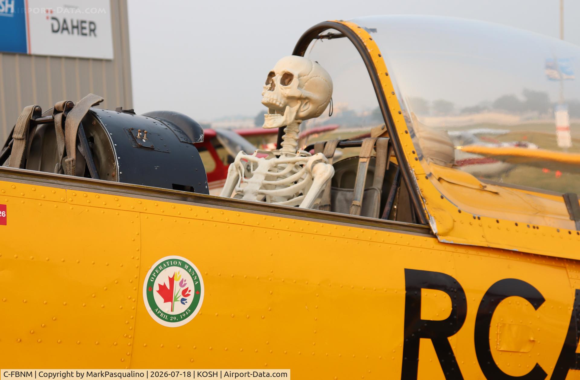 Aircraft C-FBNM, 1956 De Havilland Canada DHC-1B-2-S5 Chipmunk Mk2, c/n 192-230, DHC-1B-2-S5 Chipmunk Mk2 with Flying Instructor in back seat, at KOSH, photo by MarkPasqualino