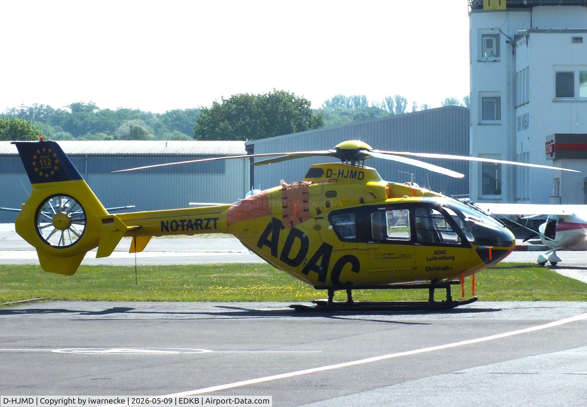 Aircraft D-HJMD, Eurocopter EC-135P-2, c/n 0463, Airbus Helicopters EC135P-2 'Christoph 6' EMS-helicopter of ADAC Luftrettung at Bonn-Hangelar airfield '2605, at EDKB, photo by iwarnecke