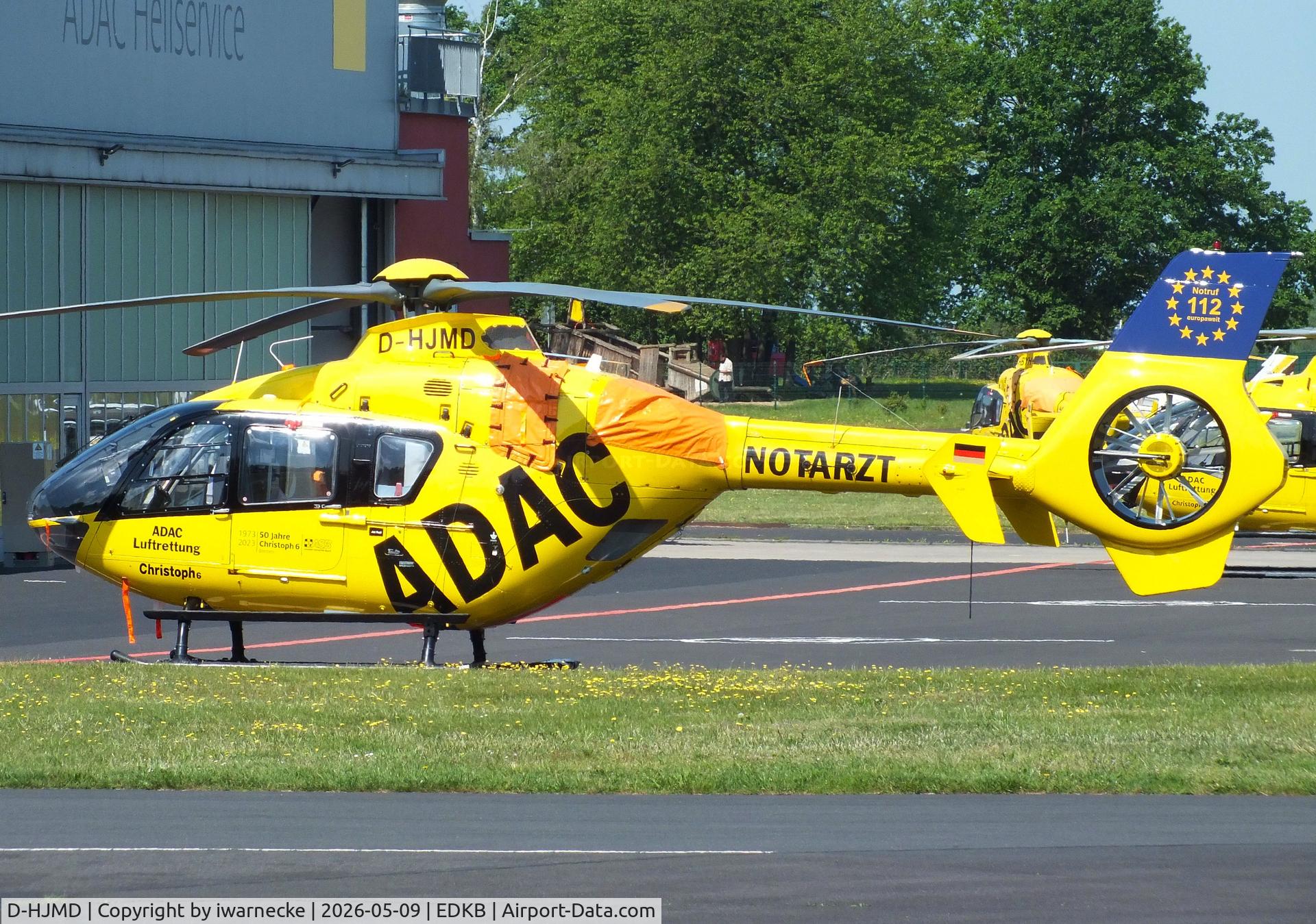 Aircraft D-HJMD, Eurocopter EC-135P-2, c/n 0463, Airbus Helicopters EC135P-2 'Christoph 6' EMS-helicopter of ADAC Luftrettung at Bonn-Hangelar airfield '2605, at EDKB, photo by iwarnecke