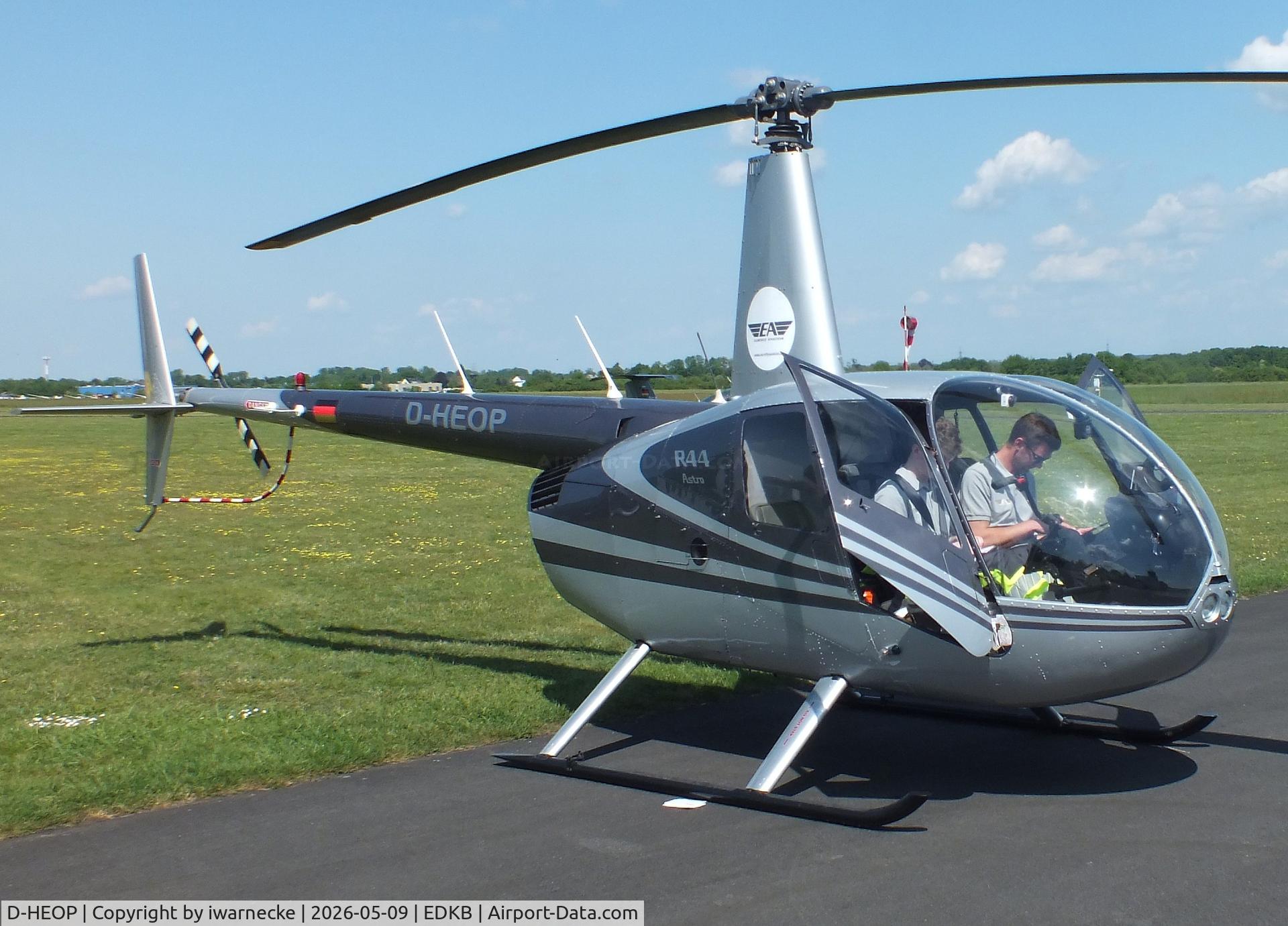 Aircraft D-HEOP, Robinson R44, c/n 0008, Robinson R44 Astro at Bonn-Hangelar airfield '2605, at EDKB, photo by iwarnecke