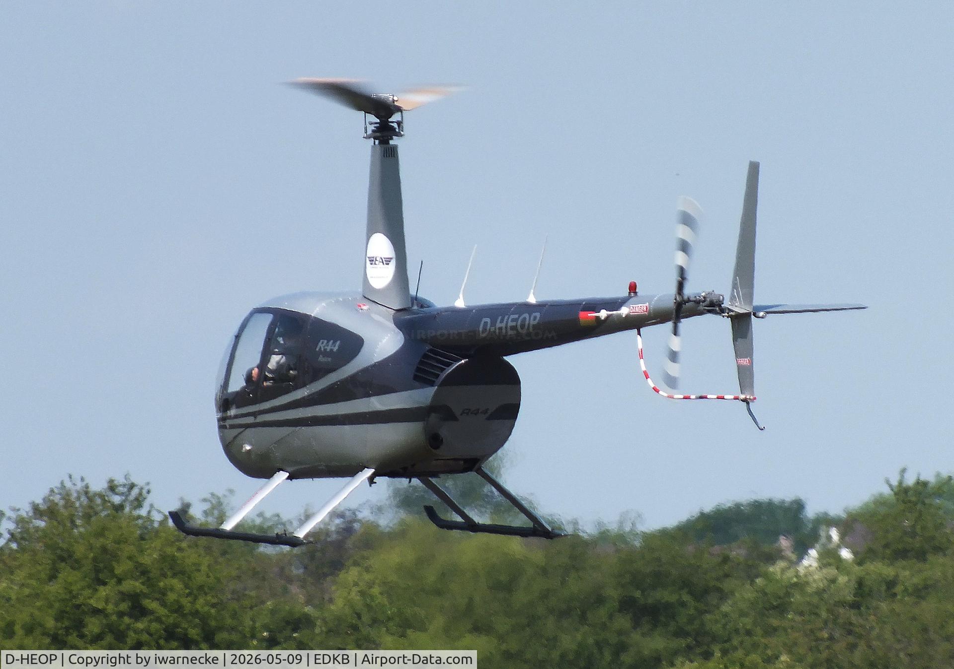 Aircraft D-HEOP, Robinson R44, c/n 0008, Robinson R44 Astro at Bonn-Hangelar airfield '2605, at EDKB, photo by iwarnecke