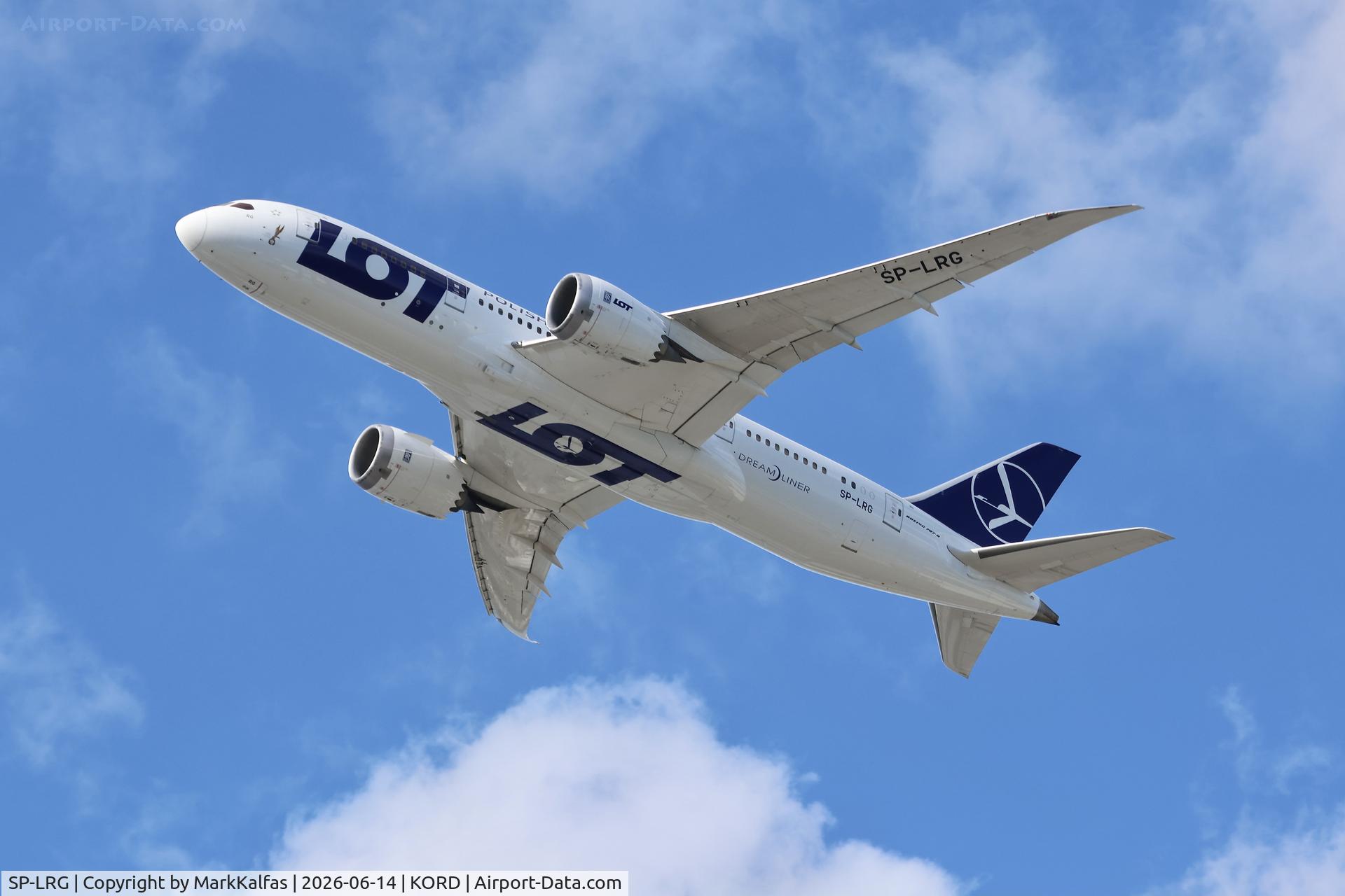 Aircraft SP-LRG, 2017 Boeing 787-8 Dreamliner Dreamliner, c/n 35944 l/n 568, B788 LOT Boeing 787-8 Dreamline SP-LRG departing 28R KORD, at KORD, photo by MarkKalfas