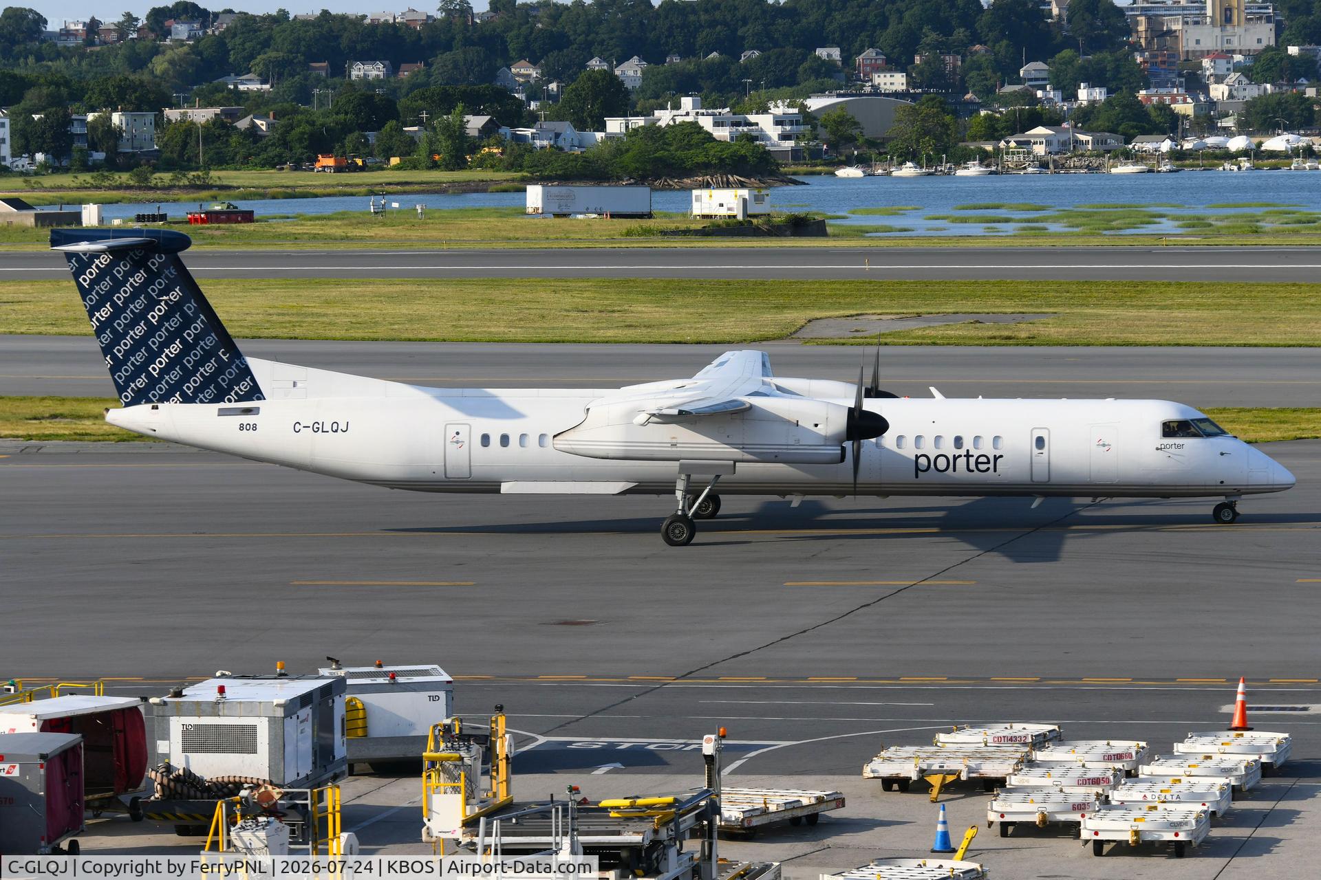 Aircraft C-GLQJ, 2008 De Havilland Canada DHC-8-402Q Dash 8, c/n 4228, Porter Airlines DHC8, at KBOS, photo by FerryPNL