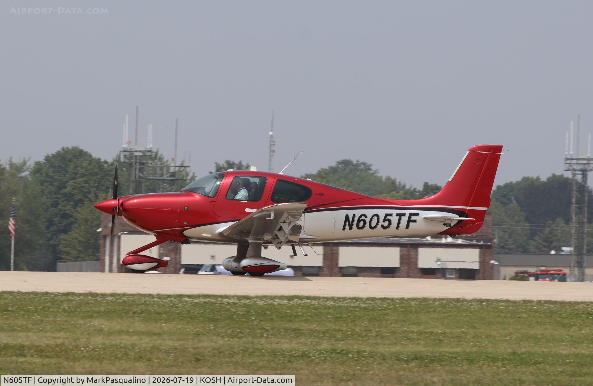 Aircraft N605TF, 2024 Cirrus SR22T, c/n 100217, Cirrus SR22T, at KOSH, photo by MarkPasqualino