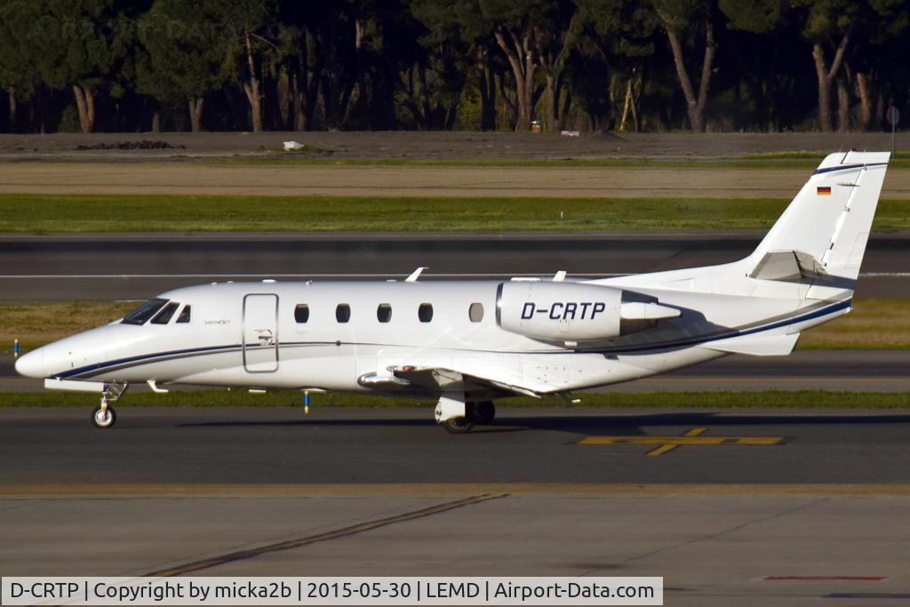 Aircraft D-CRTP, 2022 Cessna 560 Citation XLS+, c/n 560-6327, Taxiing, at LEMD, photo by micka2b