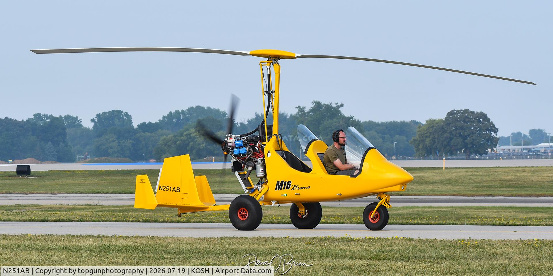 Aircraft N251AB, 2023 Gyroflight M16 XTREME, c/n 16234536, Oshkosh 26, at KOSH, photo by topgunphotography