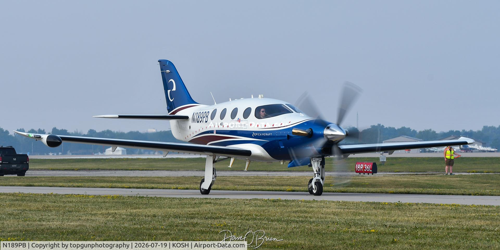 Aircraft N189PB, 2024 Epic Aircraft E1000, c/n K063, Oshkosh 2026, at KOSH, photo by topgunphotography