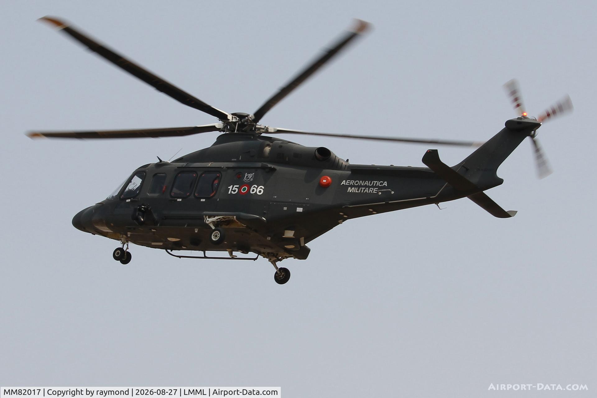Aircraft MM82017, Leonardo / AgustaWestland AW-139M, c/n 31940, LeonardAgustaWestland AW-139M reg MM82017/15-66 of Italian air Force landing on Park No7 MLA., at LMML, photo by raymond