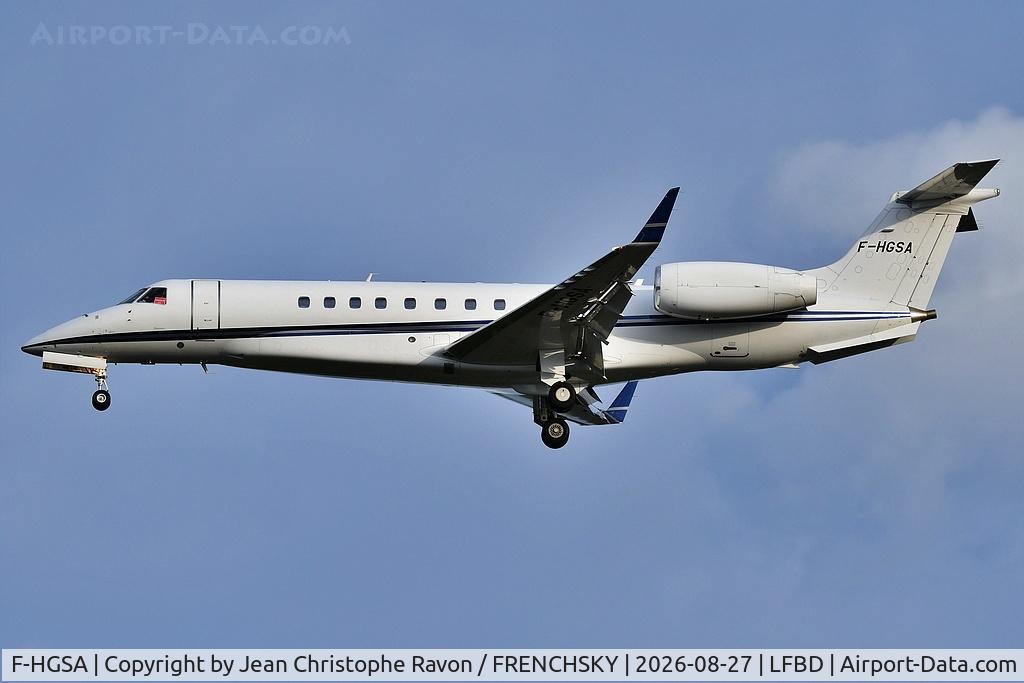 Aircraft F-HGSA, 2008 Embraer EMB-135BJ Legacy, c/n 14501051, Thalair, at LFBD, photo by Jean Christophe Ravon / FRENCHSKY