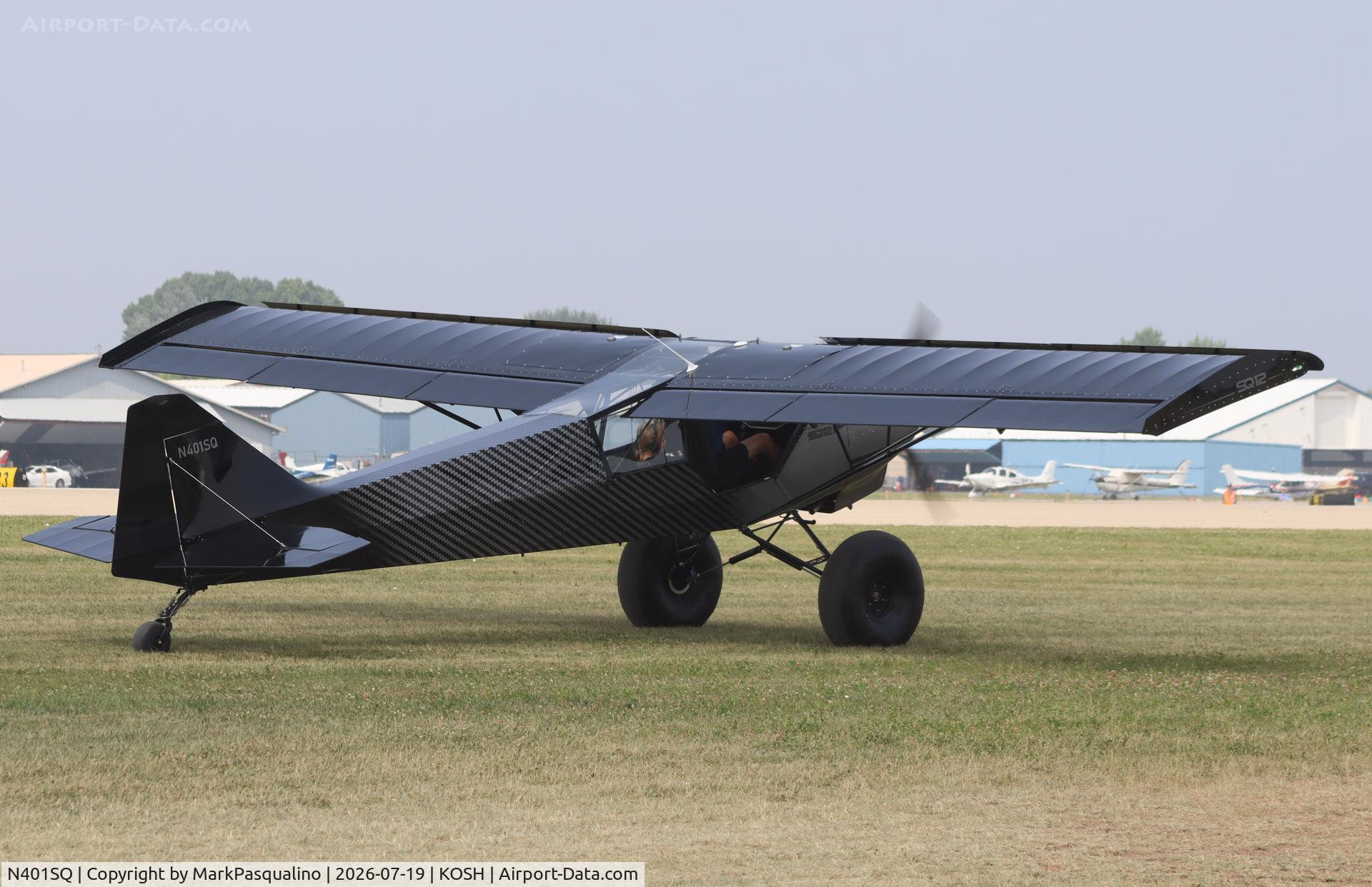 Aircraft N401SQ, 2025 Wireovia Llc SQ-12, c/n AAC-00001, Wireovia SQ-12, at KOSH, photo by MarkPasqualino