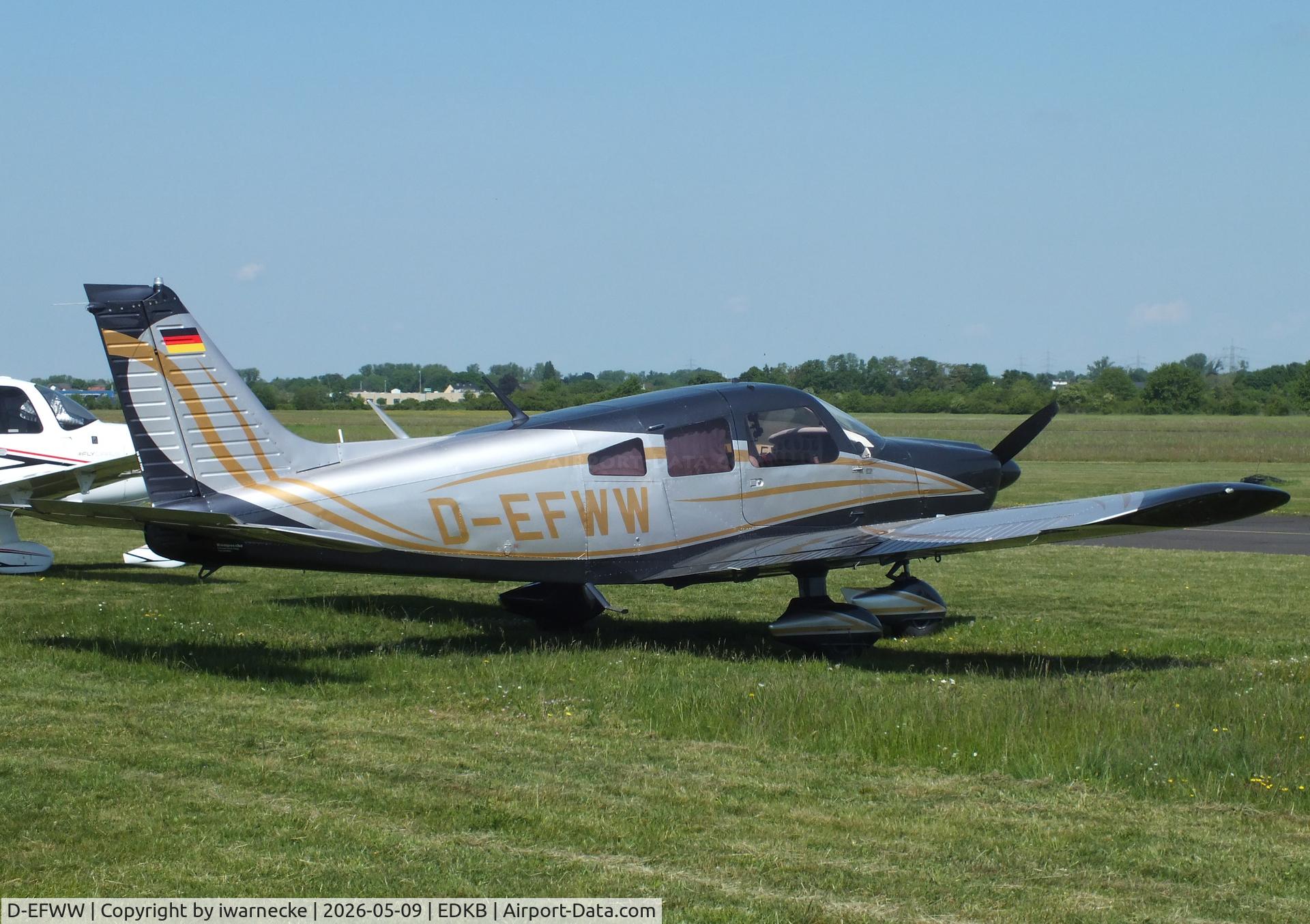 Aircraft D-EFWW, 1974 Piper PA-28-180, c/n 28-7405075, Piper PA-28-180 Cherokee Archer at Bonn-Hangelar airfield '2605, at EDKB, photo by iwarnecke