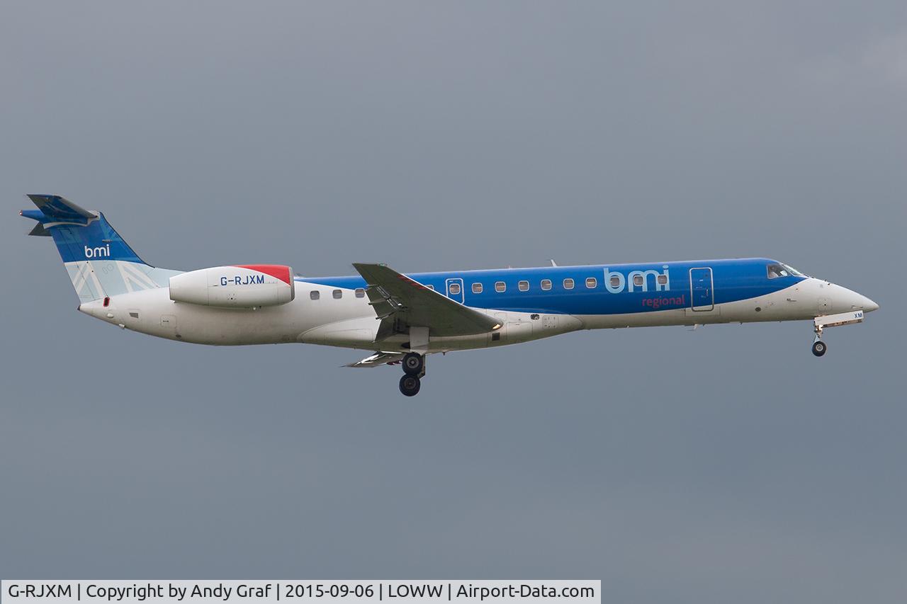 Aircraft G-RJXM, 2000 Embraer ERJ-145MP (EMB-145MP), c/n 145216, BMI EMB145, at LOWW, photo by Andy Graf