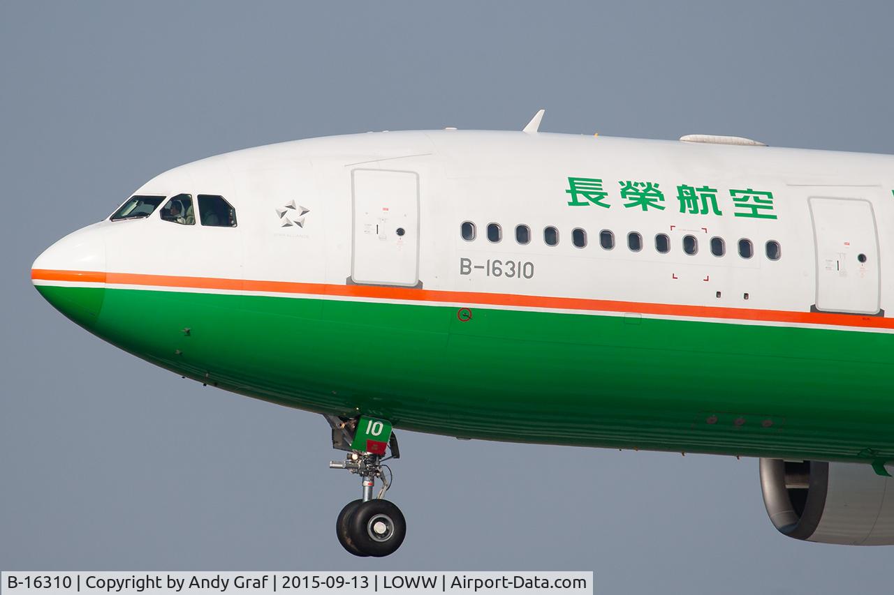 Aircraft B-16310, 2005 Airbus A330-203, c/n 678, Eva Air A330-200, at LOWW, photo by Andy Graf