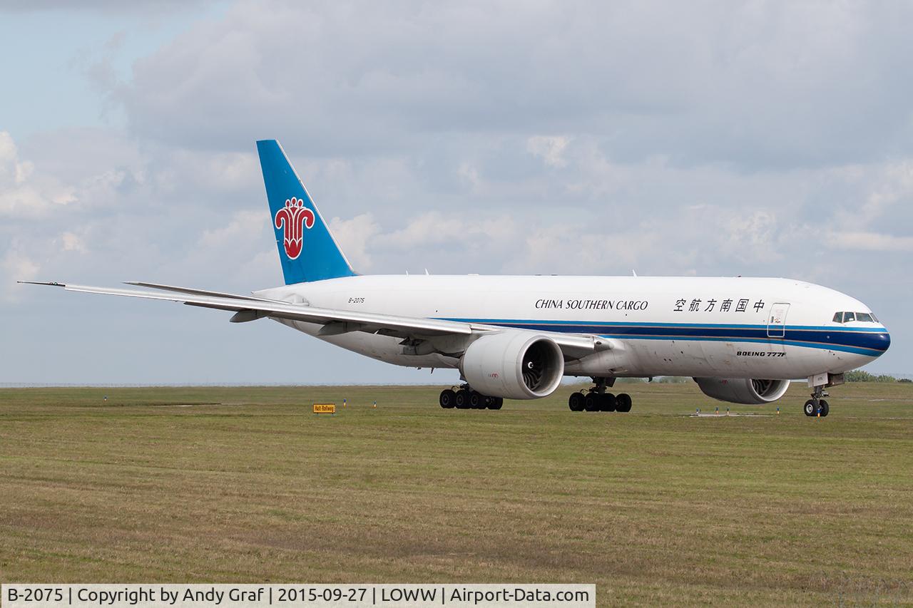 Aircraft B-2075, 2009 Boeing 777-F1B, c/n 37312 l/n 820, China Southern 777-200, at LOWW, photo by Andy Graf