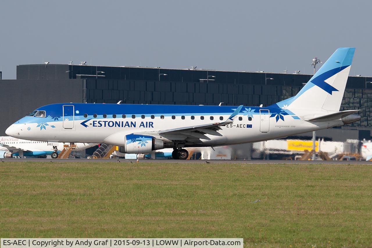 Aircraft ES-AEC, 2005 Embraer 170LR (ERJ-170-100LR), c/n 17000107, Estonian Air EMB170, at LOWW, photo by Andy Graf