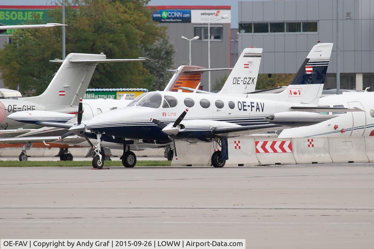 Aircraft OE-FAV, Cessna 340A, c/n 340A0707, Untitled Cessna 340, at LOWW, photo by Andy Graf