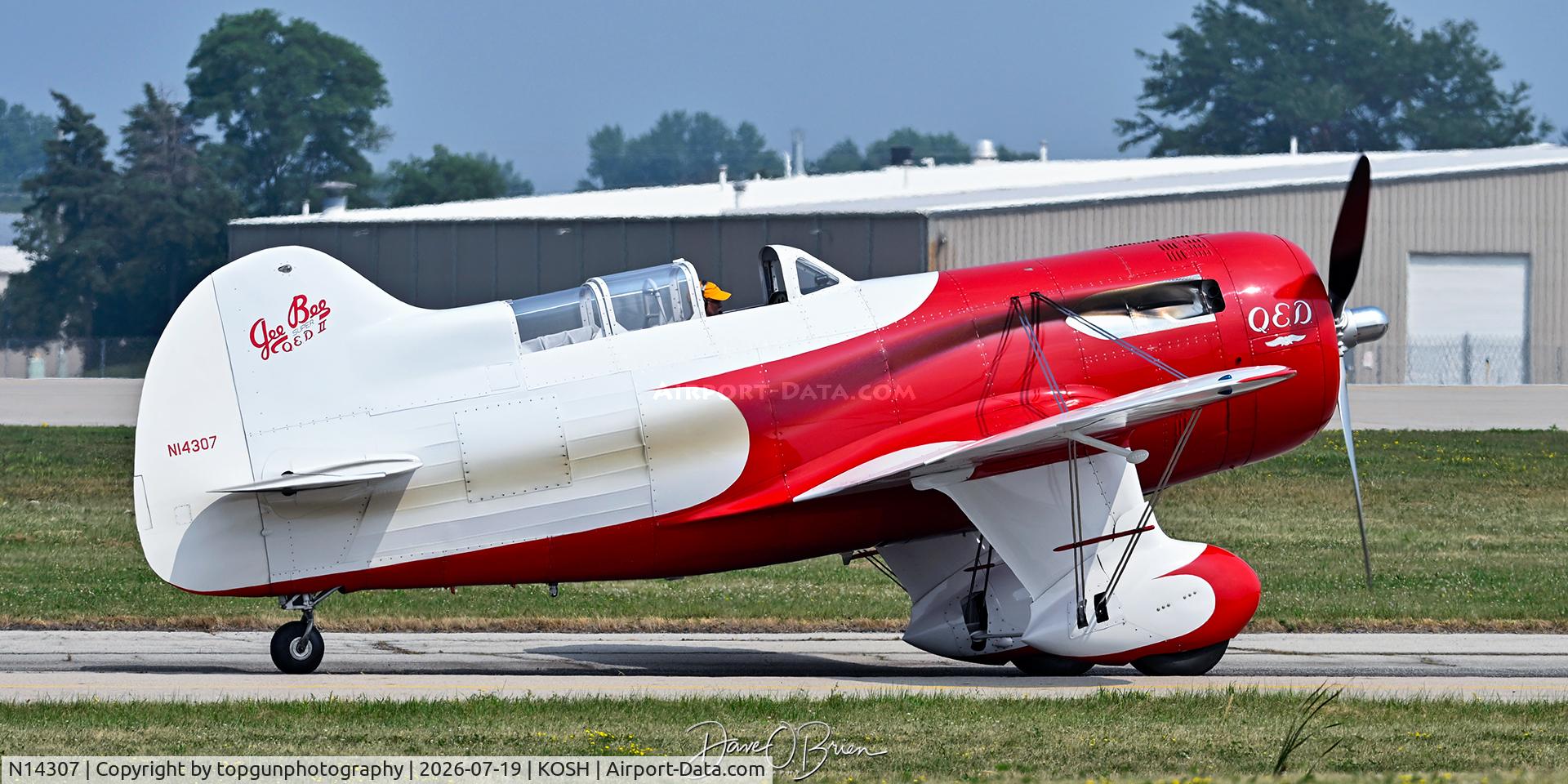 Aircraft N14307, 2013 Granville Brothers Gee Bee QED II Replica, c/n 1, Oshkosh 26, at KOSH, photo by topgunphotography