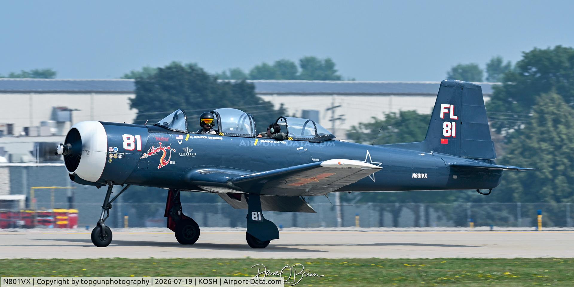 Aircraft N801VX, 1988 Nanchang CJ-6, c/n 4432014, Oshkosh 26, at KOSH, photo by topgunphotography