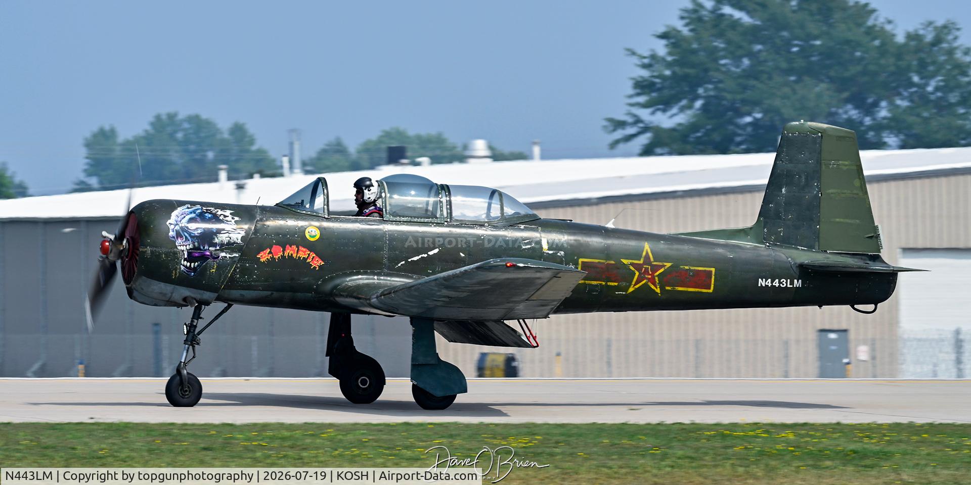 Aircraft N443LM, Nanchang CJ-6, c/n 3151214, Oshkosh 26, at KOSH, photo by topgunphotography