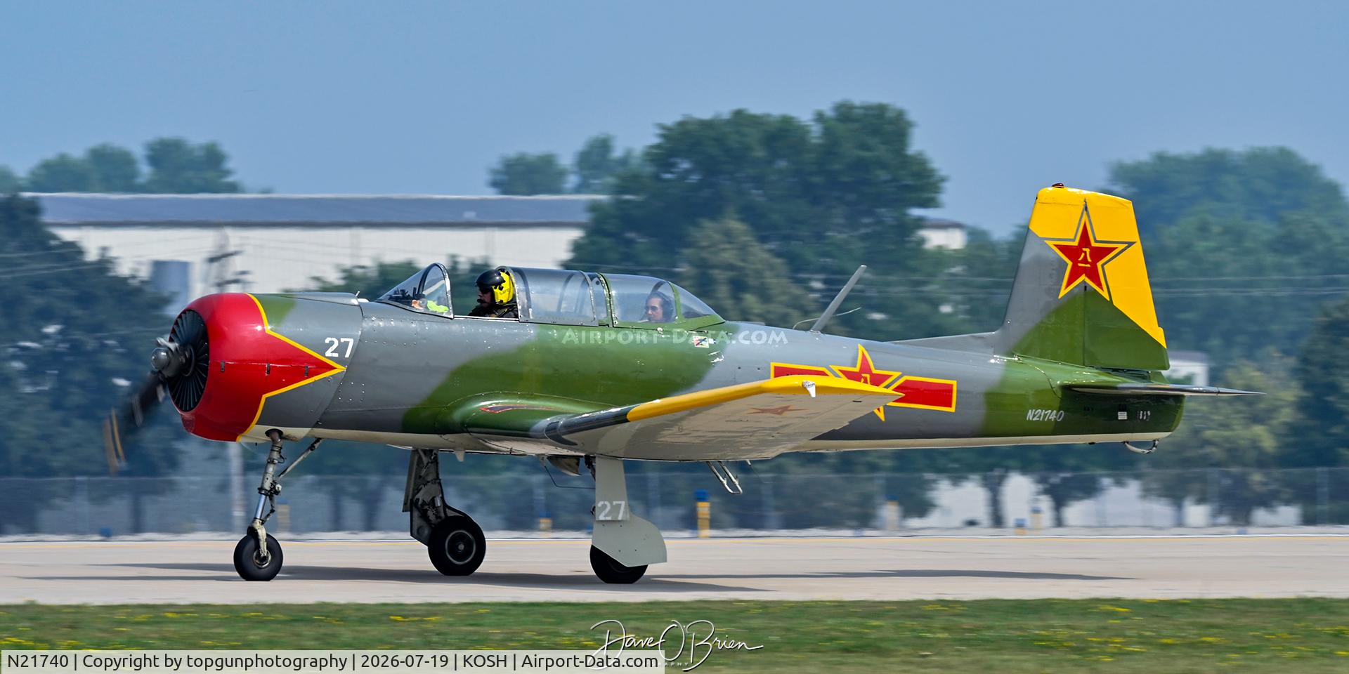 Aircraft N21740, 1991 Nanchang CJ-6, c/n 3932005, Oshkosh 26, at KOSH, photo by topgunphotography