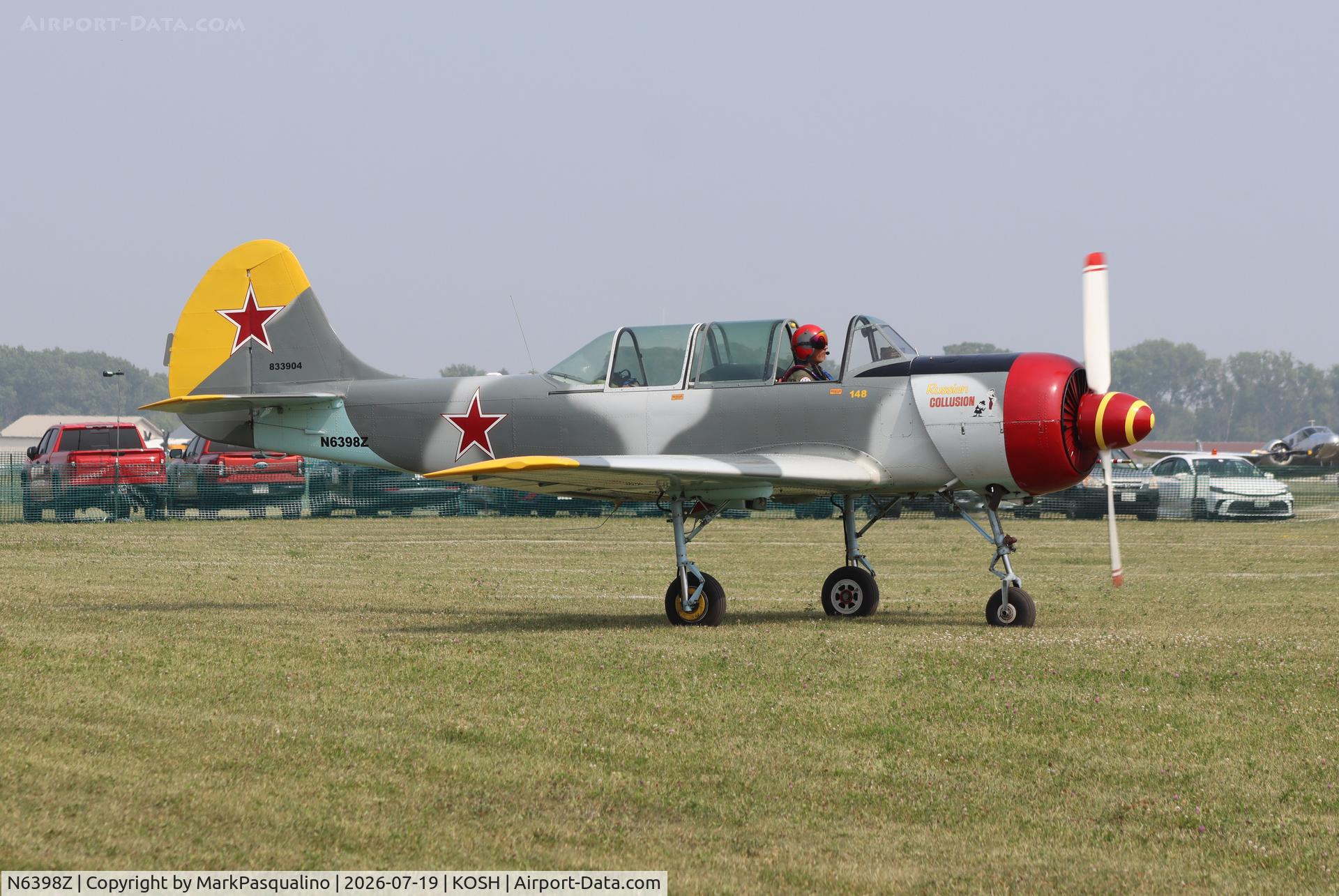 Aircraft N6398Z, 1984 Yakovlev Yak-52, c/n 833904, Yakovlev Yak-52, at KOSH, photo by MarkPasqualino