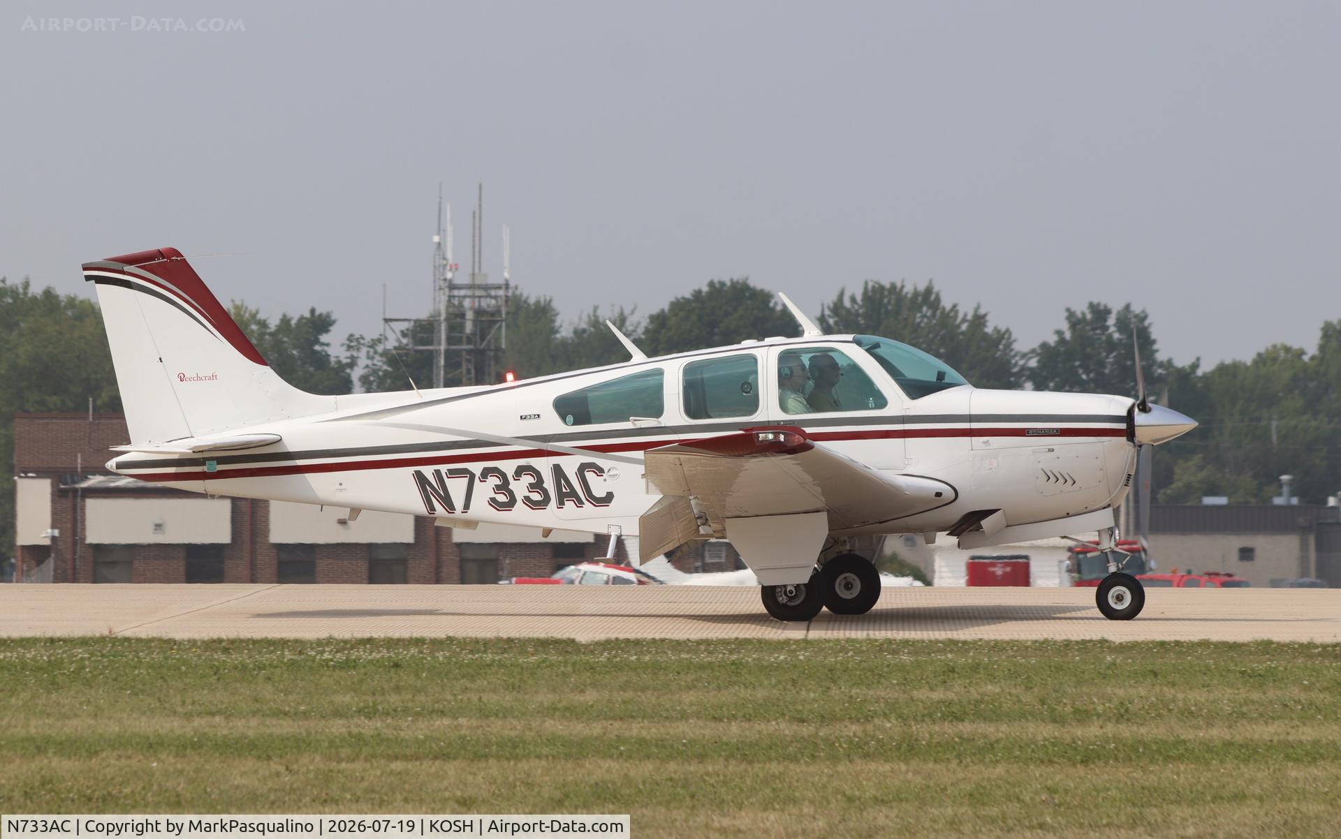 Aircraft N733AC, 1974 Beech F33A Bonanza, c/n CE-499, Beech F33A, at KOSH, photo by MarkPasqualino