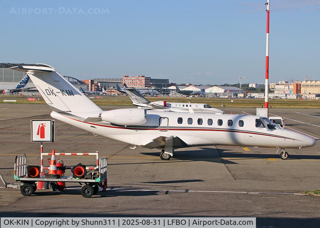 Aircraft OK-KIN, 2011 Cessna 525B CitationJet CJ3, c/n 525B-0362, Parked at the old Terminal..., at LFBO, photo by Shunn311
